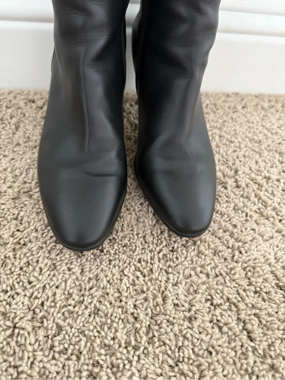 Aquatalia Dolphin Black Leather Weatherproof Boots Size 8